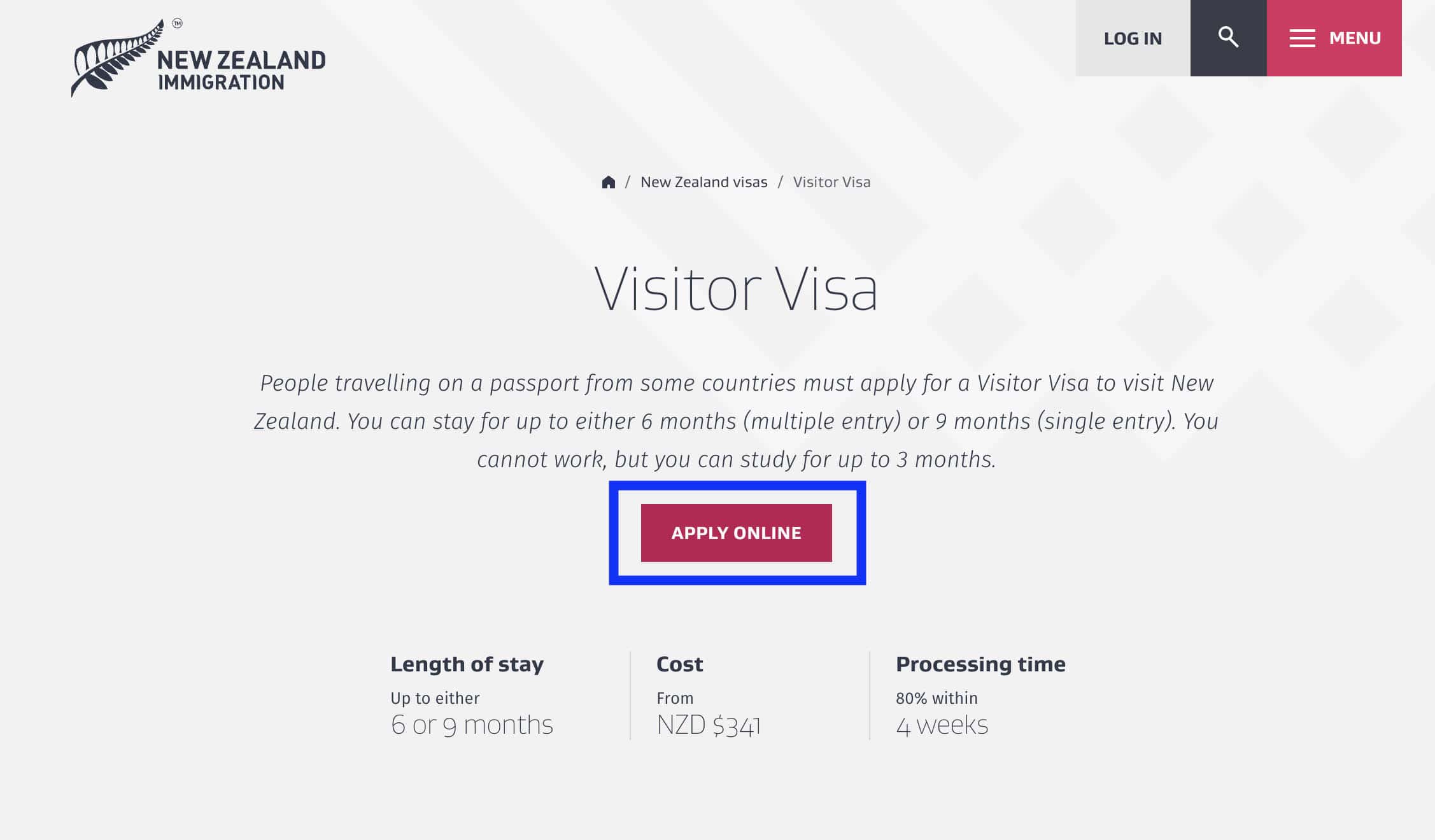 New Zealand Visa RealMe Account