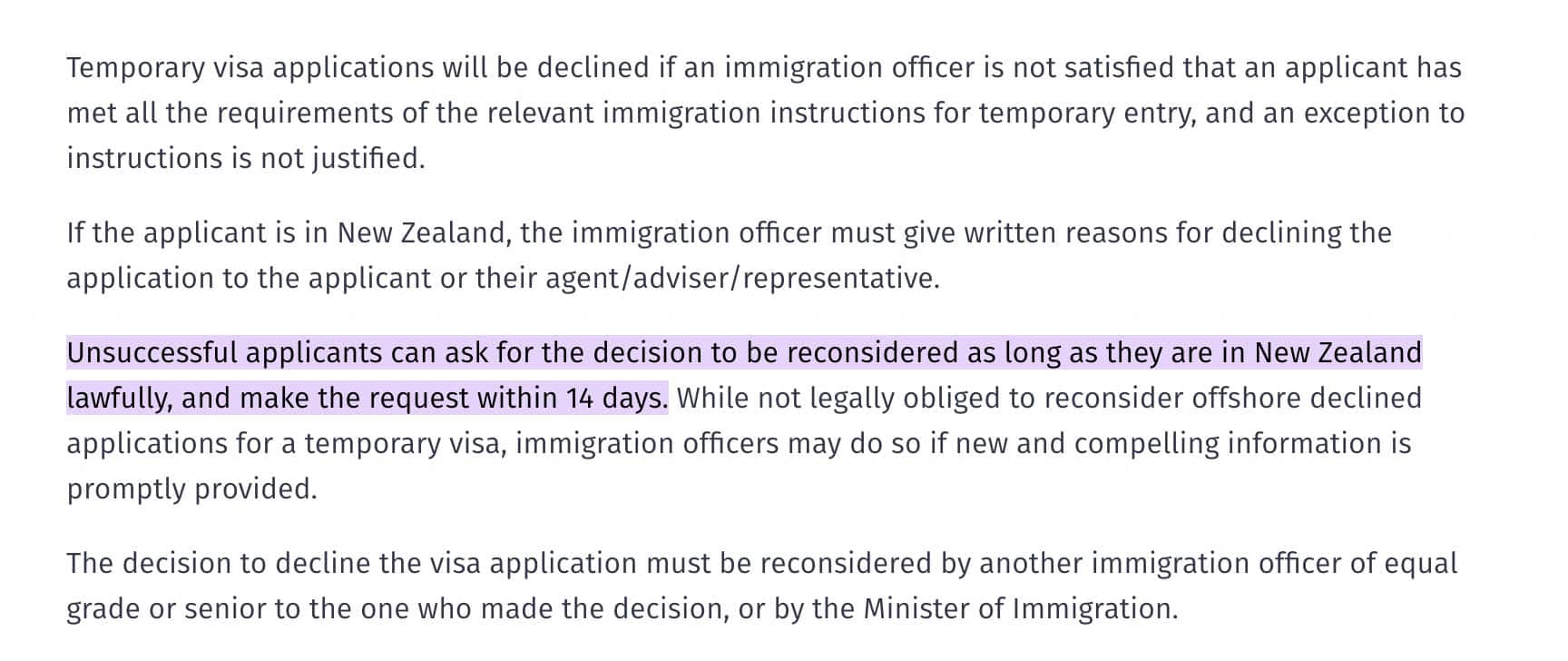 New Zealand Visa Reapply