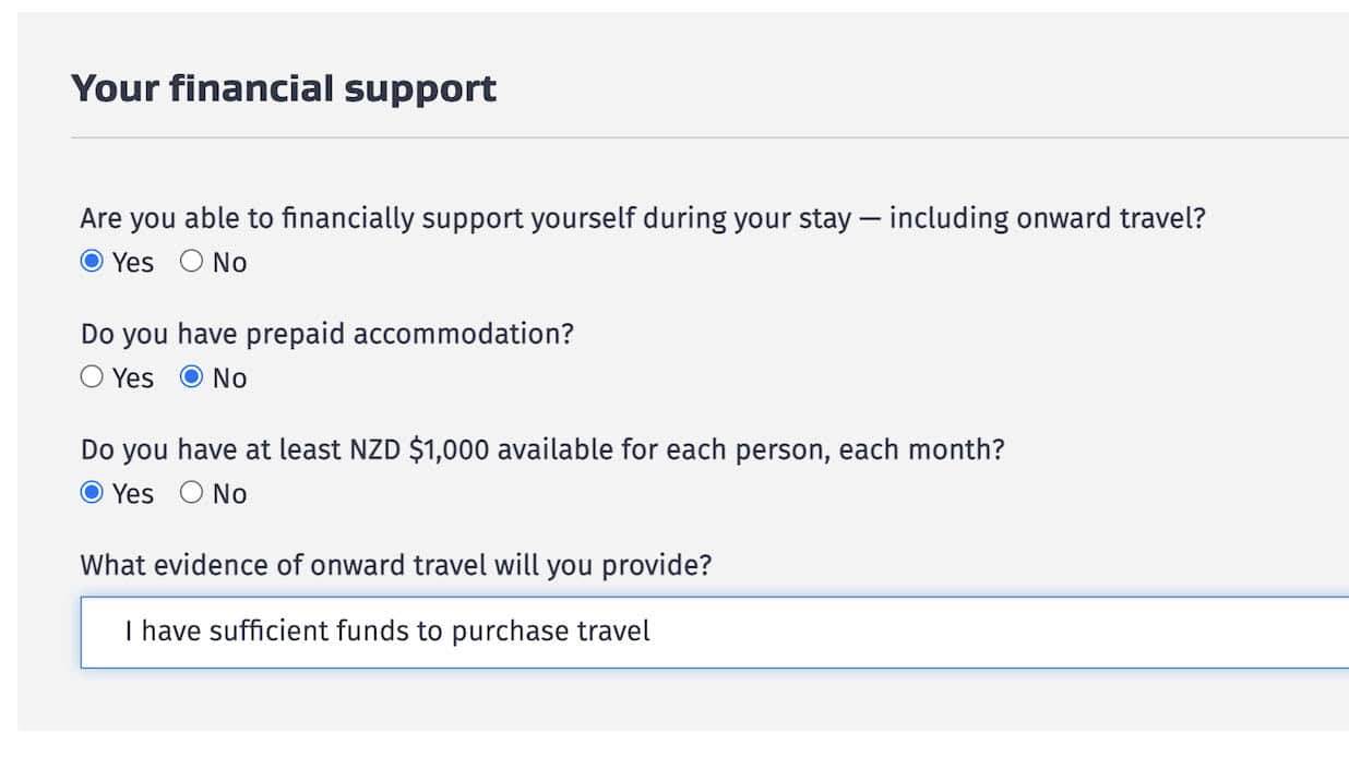 New Zealand Visa Show Money