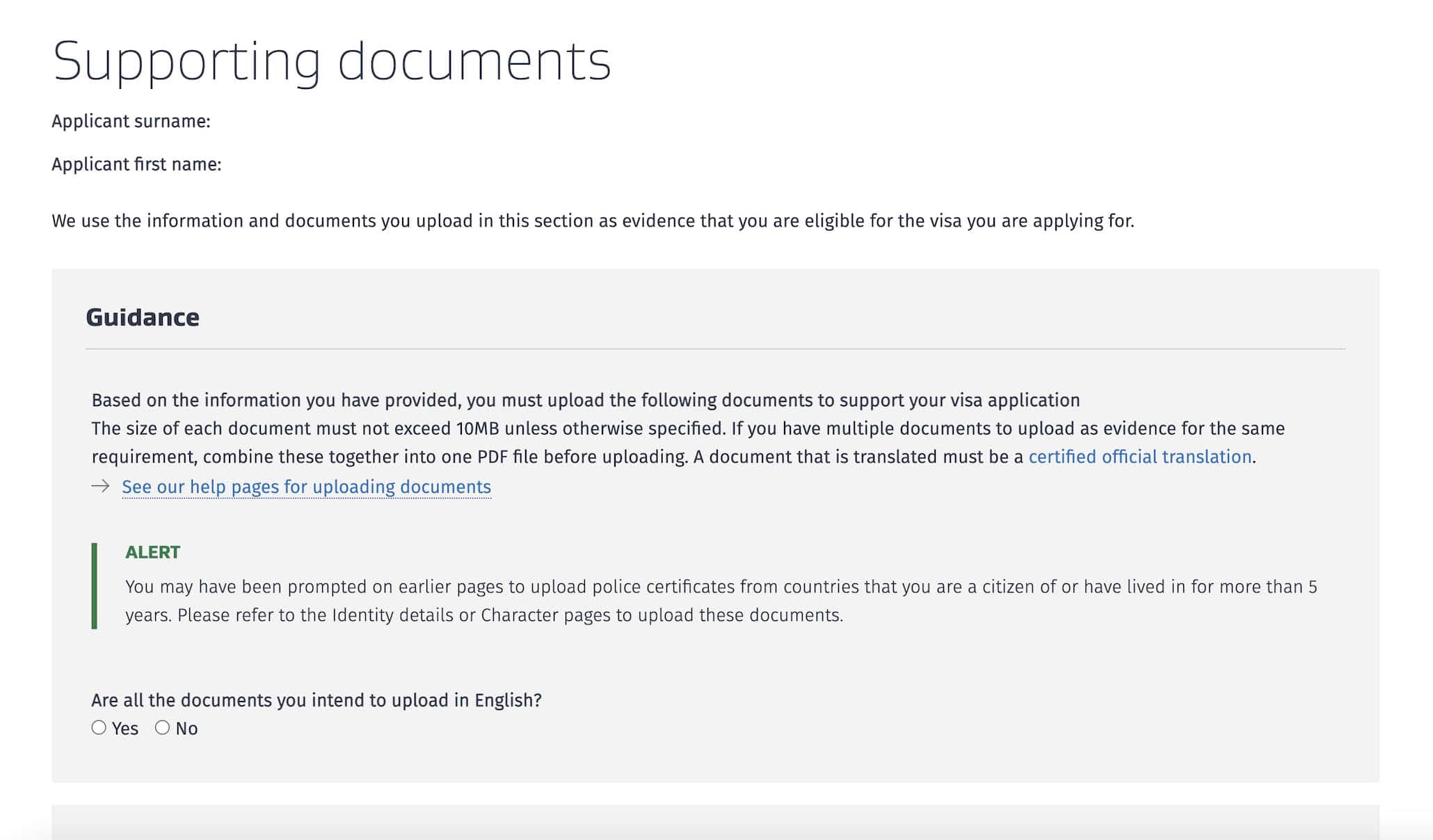 New Zealand Visa Supporting Documents